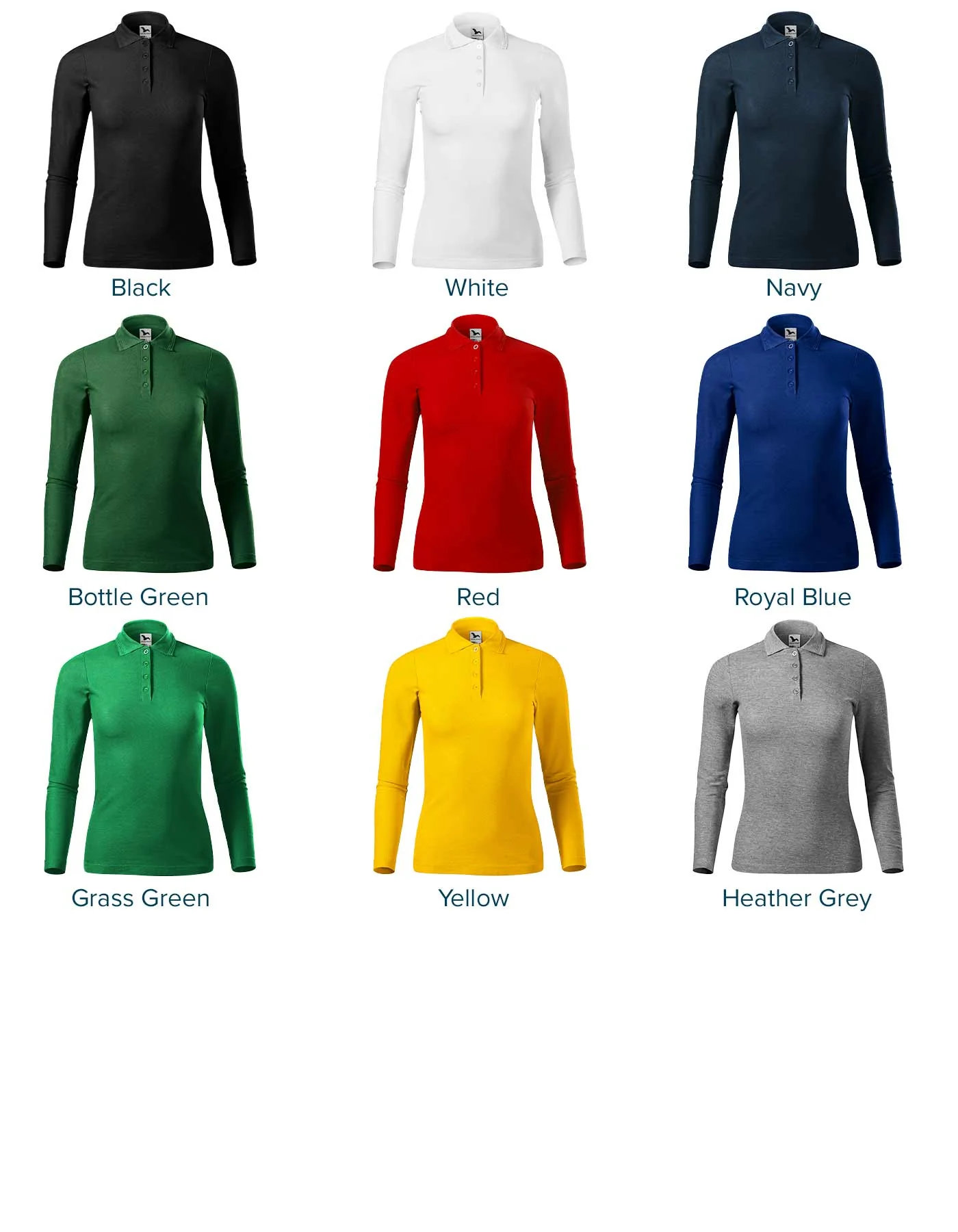 Women Pique Polo LS 231 - Image 3